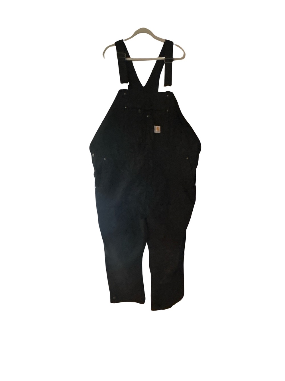Carhartt Black Washed Duck Insulated Bib Overalls 3XL Regular 104031 Big & Tall